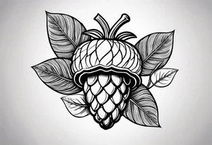 A single acorn tattoo idea