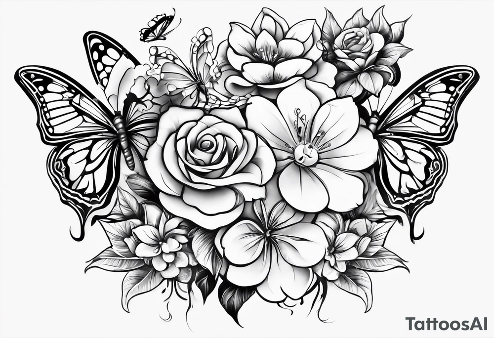 tattoo to represent that I have 3 children (girls). For inspiration I like flowers, butterflies, the beach, giraffes, tattoo idea