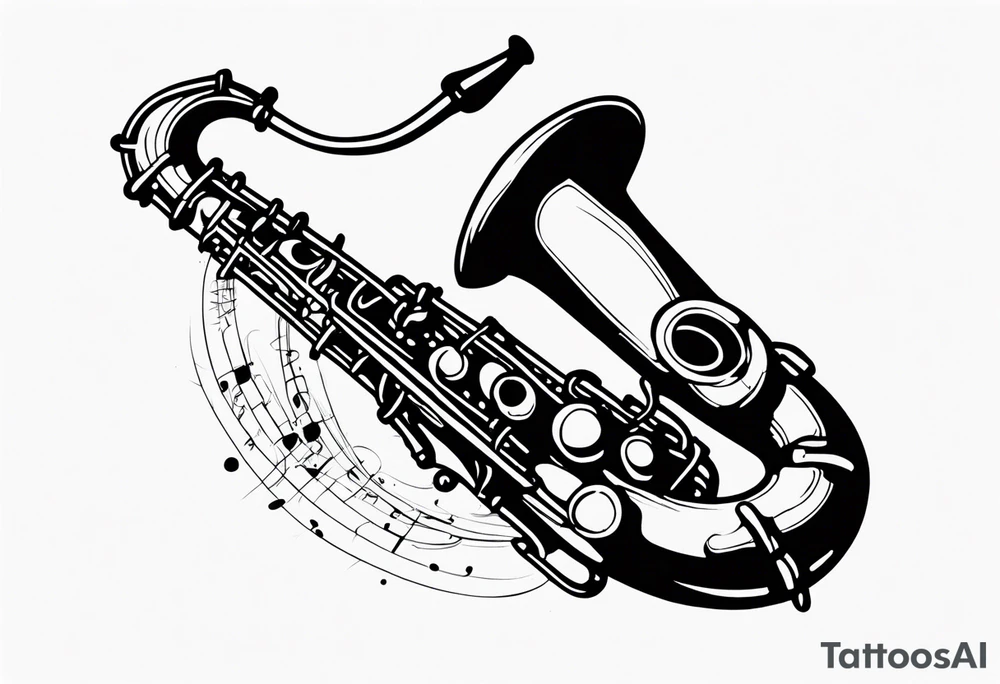 saxophone tattoo idea