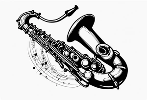 saxophone tattoo idea