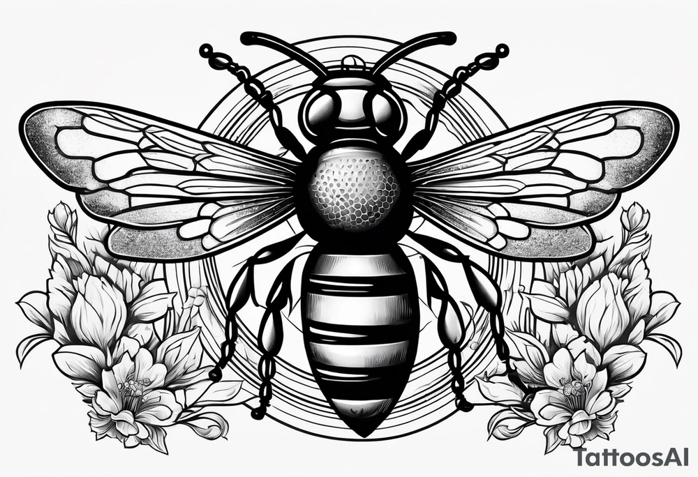 a bee inside of a emblem, like a family blazon
think like Louis XIV
a bit classy tattoo idea