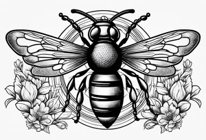 a bee inside of a emblem, like a family blazon
think like Louis XIV
a bit classy tattoo idea