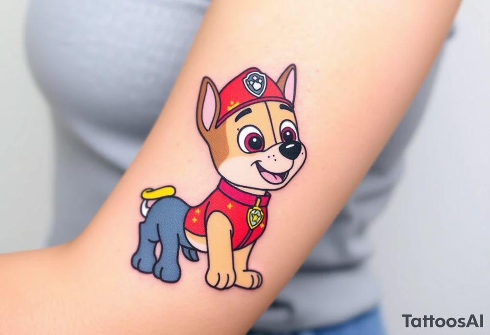 Marshall from paw patrol group tattoo idea