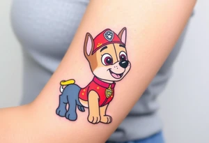 Marshall from paw patrol group tattoo idea