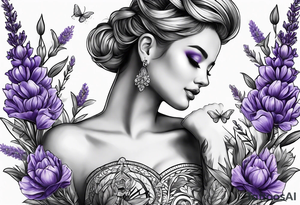 lavender tattoo idea