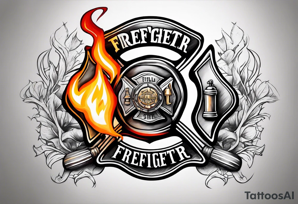firefighter logo tattoo idea