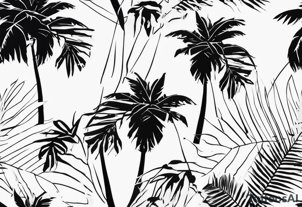 Just palm tattoo idea
