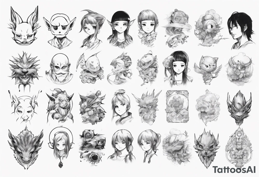 Fantsy anime tattoo idea
