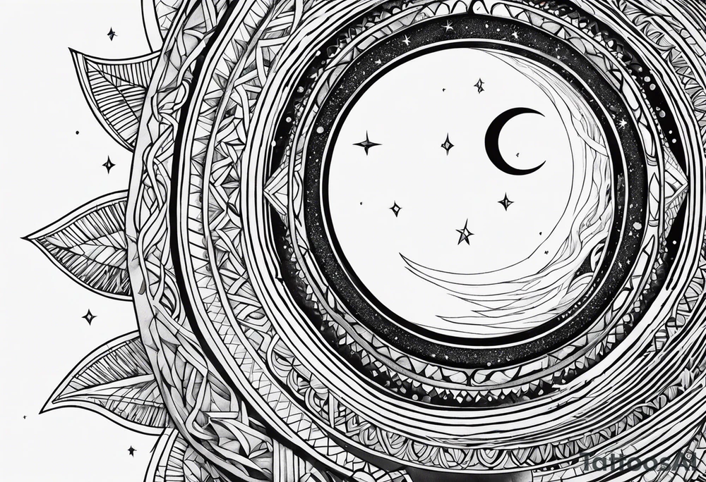 sacred moon tattoo idea