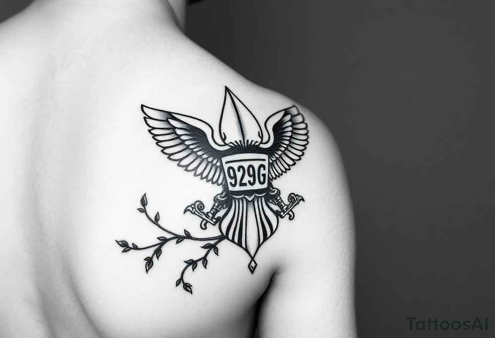 on my right arm, it will be a full sleeve, with the top half is an eagle scout symbol combined with the army national guard cook (92G) emblem and it's intertwined with vines symbolizing growth. it will transition into a autistic-steampunk-gothic-rock theme for the bottom half of the sleeve. representing my life up till now. tattoo idea
