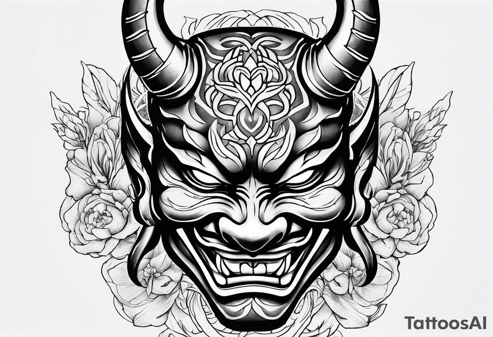 hannya mask tattoo idea