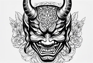hannya mask tattoo idea