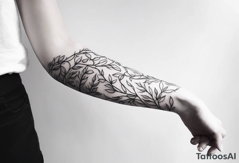 Sleeve tattoo. Vines wrapping around the arm. tattoo idea