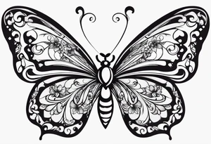 dainty, butterfly whimsical tattoo idea