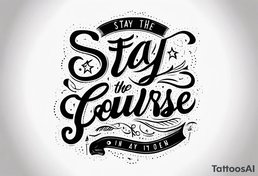 Stay the course tattoo idea