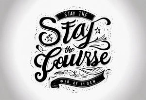 Stay the course tattoo idea