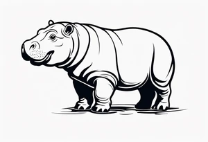 Baby hippo tattoo idea