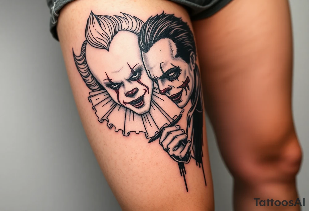 Pennywise and Jason tattoo idea