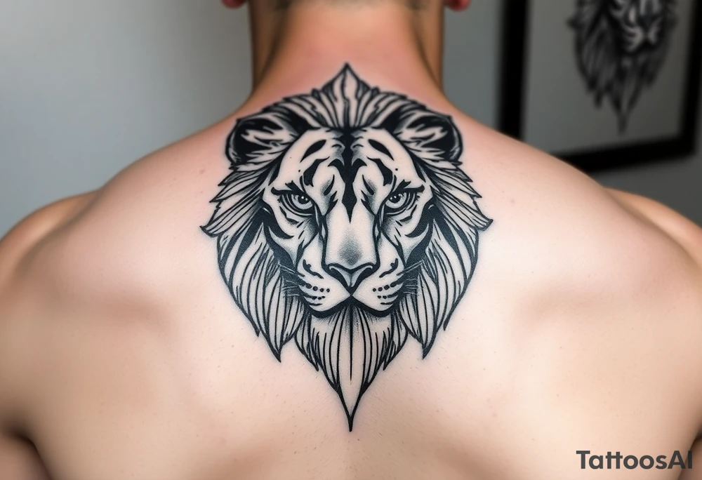 Lions Head, infinite eyes tattoo idea