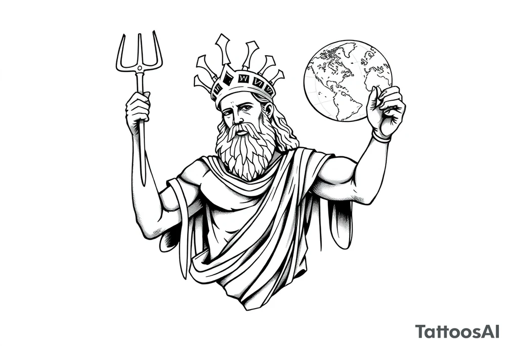 Greek god atlas, holding up the world tattoo idea