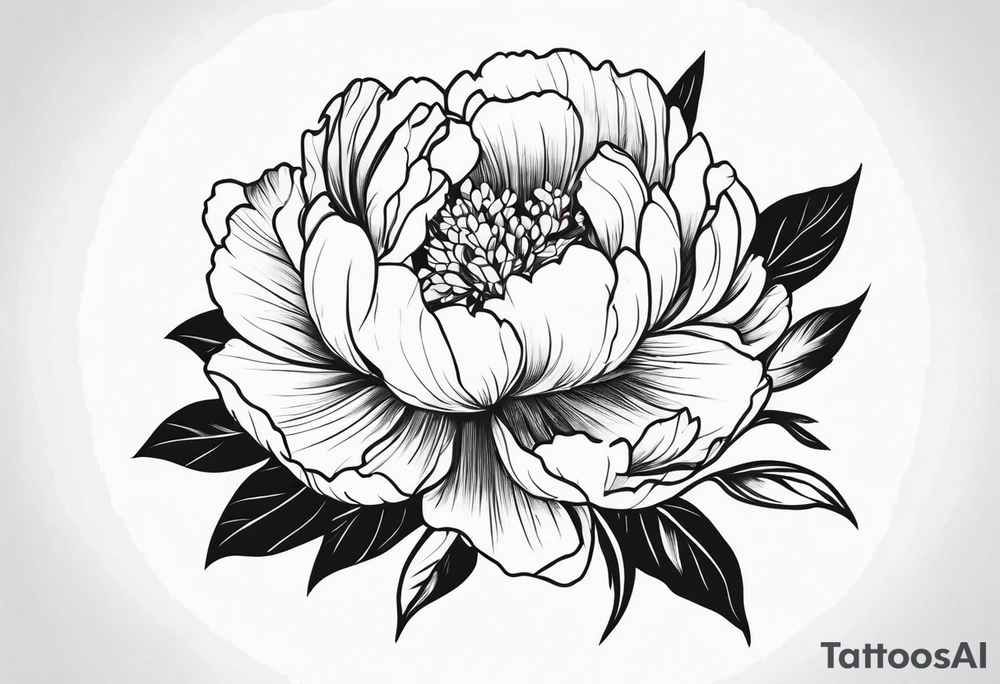 Peony tattoo idea