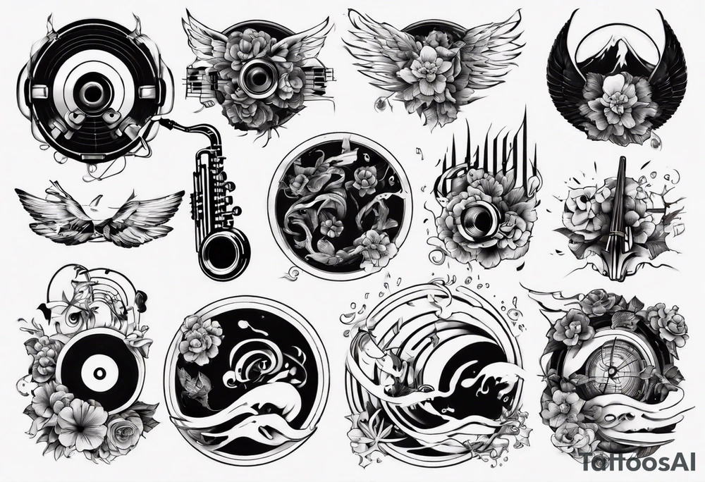 music sound tattoo idea