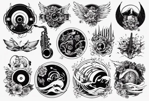 music sound tattoo idea