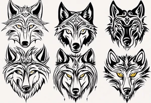 wolfs head tattoo idea