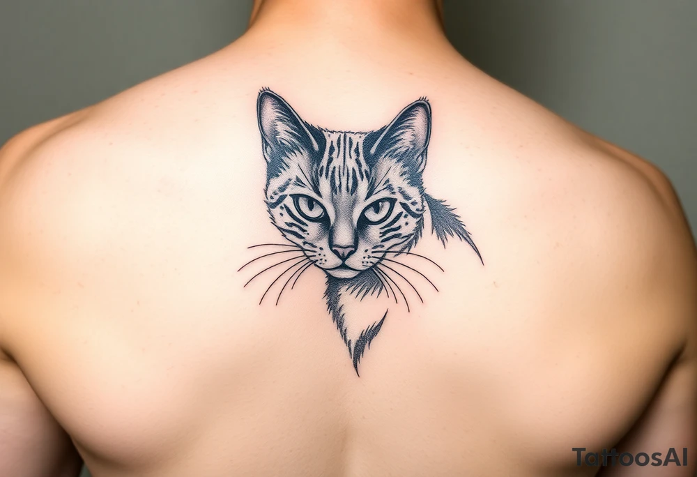 black cat tattoo idea
