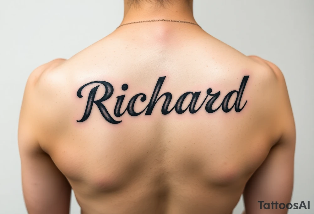Easy Unique womans arm tattoo with the name Richard   in different styles and fonts tattoo idea
