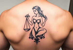 lady libra in words tattoo idea