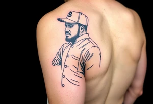 Baseball umpire wearing a chef outfit arm tattoo tattoo idea