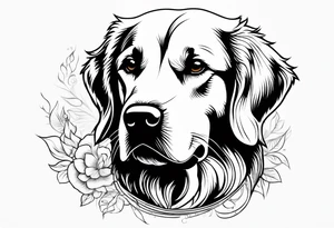 Golden retriever tattoo idea