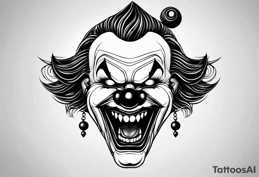 Evil clown tattoo idea
