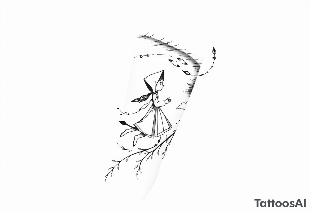 Big bad wolf chasing little red riding hood tattoo idea Big bad wolf chasing little red riding hood tattoo idea