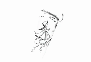 Big bad wolf chasing little red riding hood tattoo idea