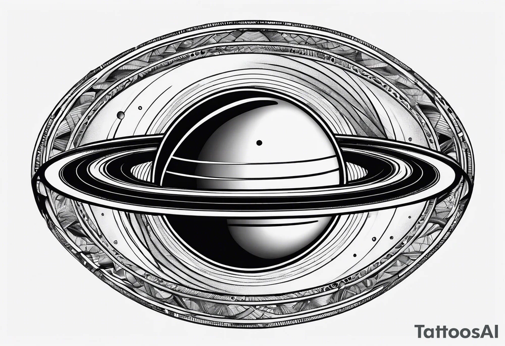 Spinning Saturn on your finger tattoo idea