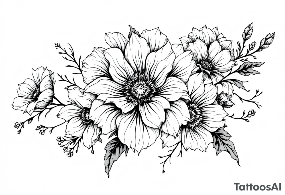 flowers tattoo idea