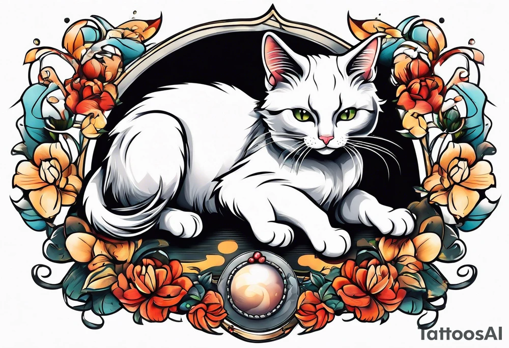 Cat playing with a mice tattoo idea