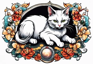Cat playing with a mice tattoo idea