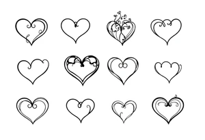 12 unique hearts tattoo idea