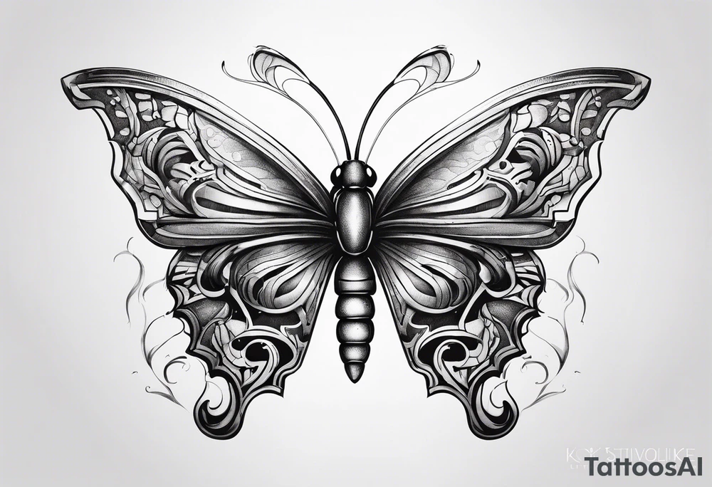Butterfly scorpion tattoo idea