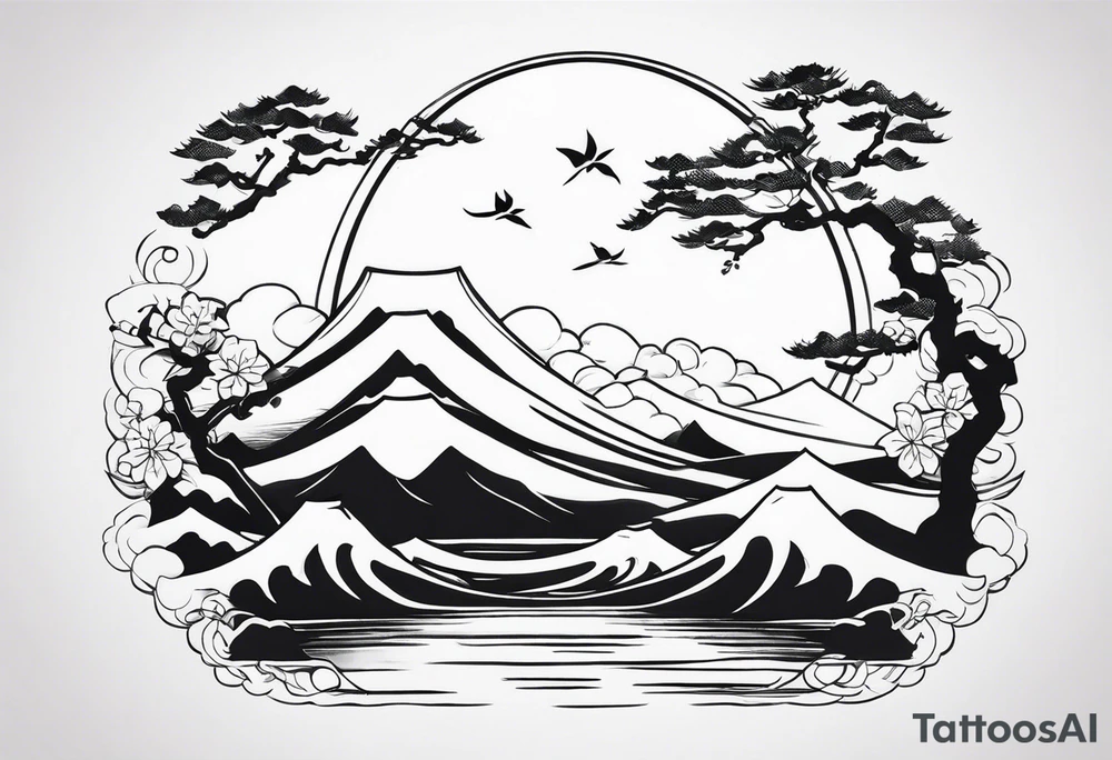 Japanesee style that represents the bravery and honour and beauty at the same time
On the forearm 
Philosophycal tattoo idea