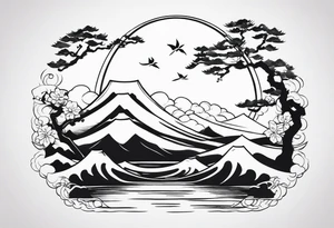 Japanesee style that represents the bravery and honour and beauty at the same time
On the forearm 
Philosophycal tattoo idea