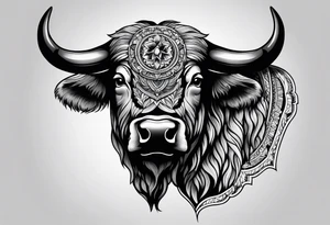 Buffalo head tattoo idea