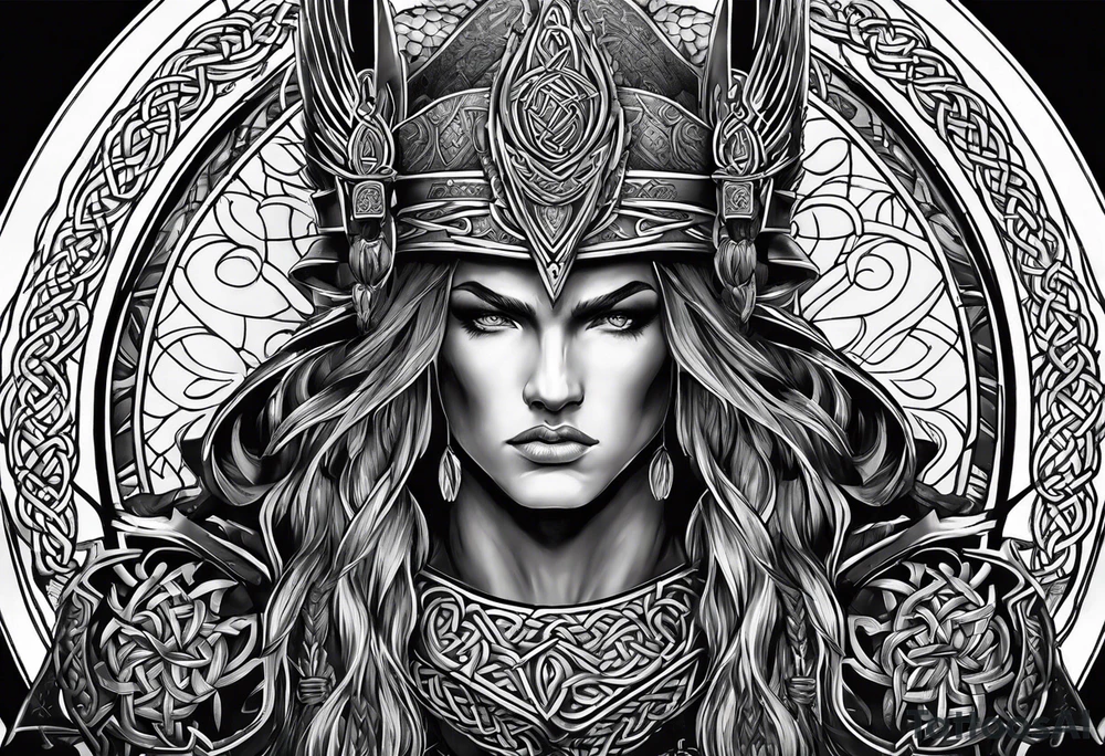 Celtic warrior tattoo idea