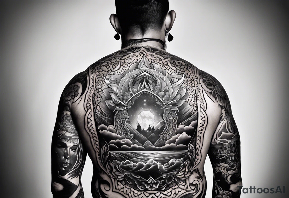 Men's tattoo. "God is inside me" tattoo idea