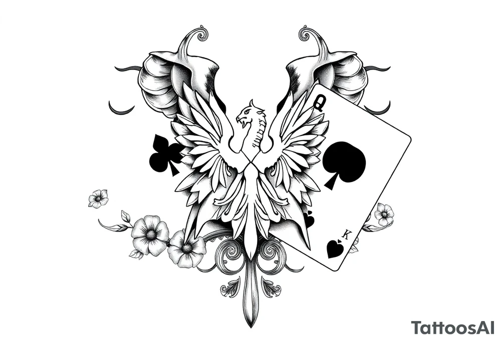 Poland symbol and poker cards Add casino money to it. tattoo idea