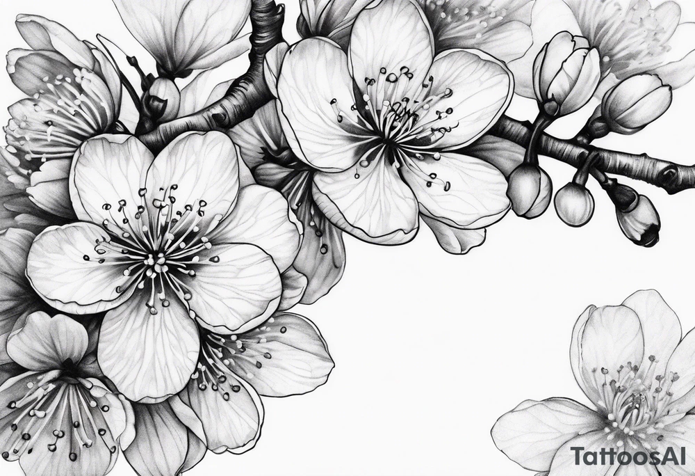 cherry blossoms tattoo idea