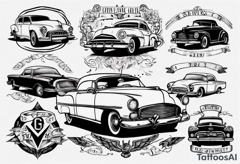 classic car tattoo idea